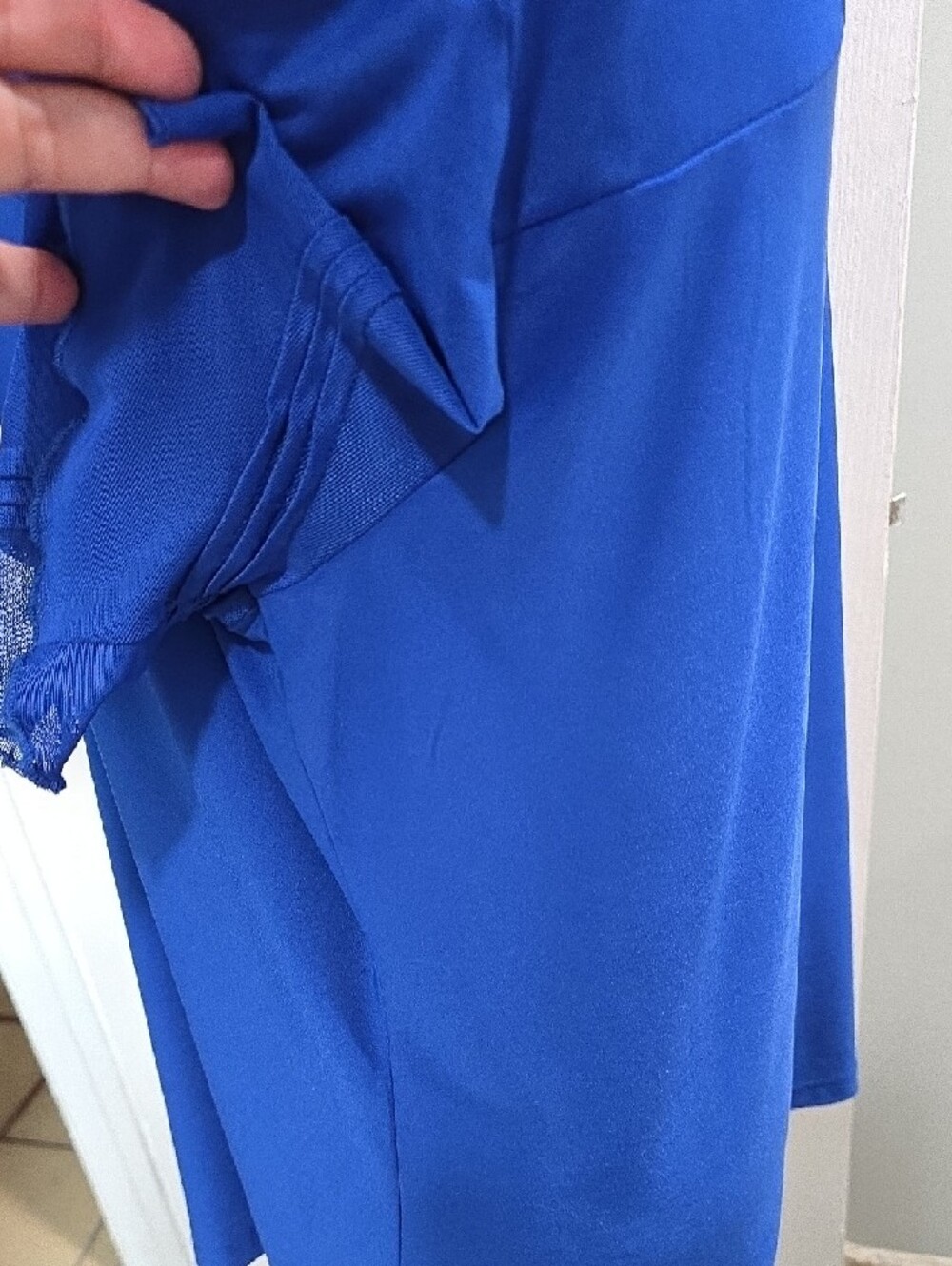 Per Seption Blue Mesh Sleeve Scoop Neck Top Size L - Picture 5 of 11